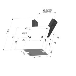 Pince Serrage Angulaire Série DS - Double effet