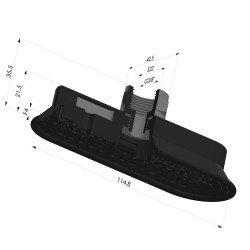 Ventouse Oblongue Série 4OF 115x43mm F38