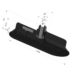 Ventouse Oblongue Série 4OF 115x43mm M14