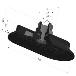 Ventouse Oblongue Série 4RP 83x40MM