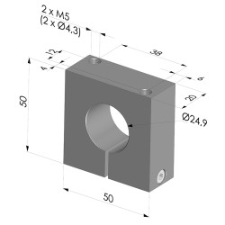 Befestigungsflansch für Ejektoren Serie VCR