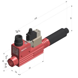 Venturi de estágio único VCR-2 Série EV - 85% de vácuo