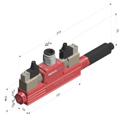 Venturi de estágio único VCR-2 EV CS Series - 85% de vácuo