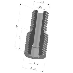 Adaptator - Male M10/150 - Male G1/4"