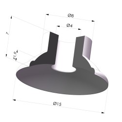 Flachsauggreifer  Serie 5 Ø 15MM