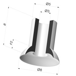 FlachsauGgreifer Serie 5 Ø 8MM