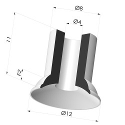 Flachsauggreifer Serie 5 Ø 12MM