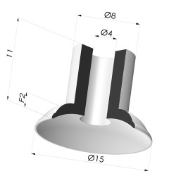 Flachsauggreifer Serie 5 Ø 15MM