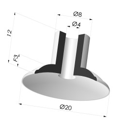 Flachsauggreifer Serie 5 Ø 20MM