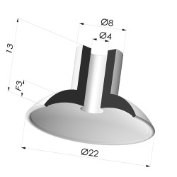 Flachsauggreifer Serie 5 Ø 22MM