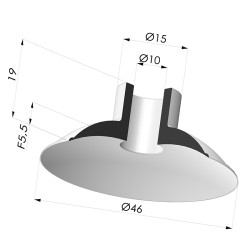 Flachsauggreifer Serie 5 Ø 46MM