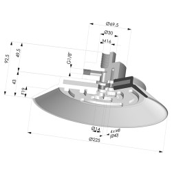 Flachsauggreifer  Serie PFYK Ø 225 mm