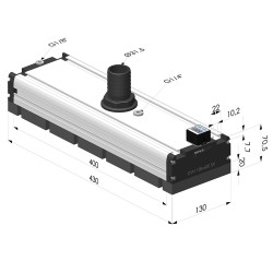 Caisson à vide avec canule et bande mousse - 130x400 - Série CVM SV Édition