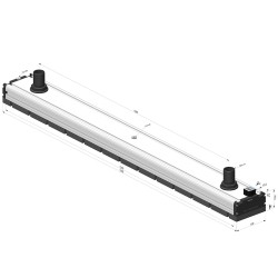 Caisson à vide avec canule et bande mousse - 130x1200 - Série CVM SV Édition