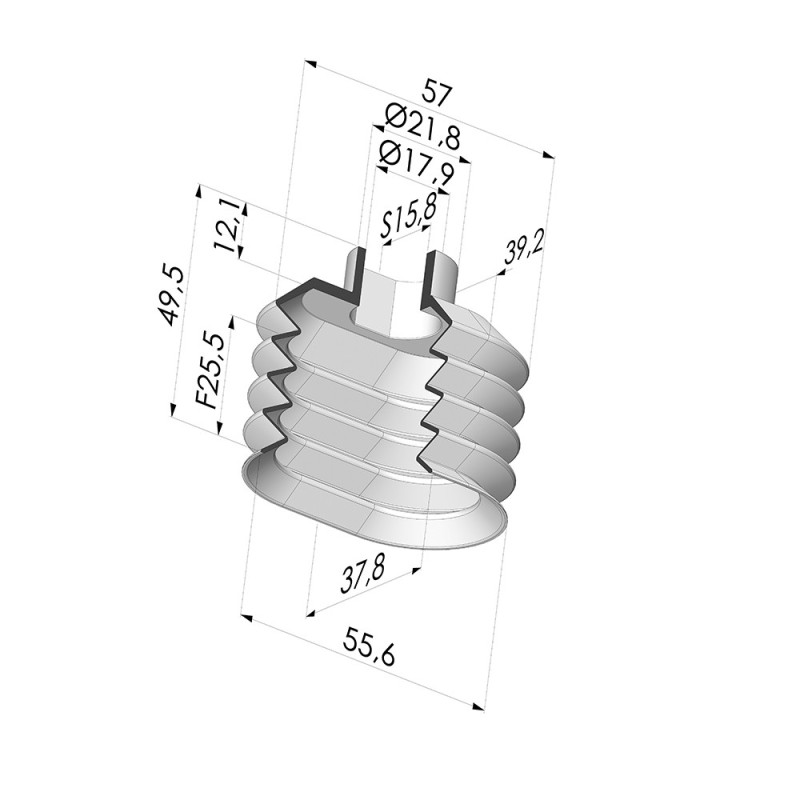 Mini ventouse - diamètre 55 mm - UO10501 