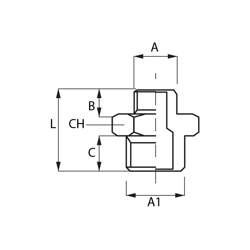 Novacom : Réduction Mâle / Mâle - Cylindrique