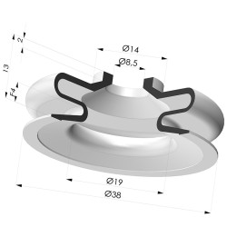 Ventouse 1.5 Soufflets Série 8 Ø 38MM