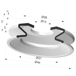 Ventouse 1.5 Soufflets Série 8 Ø 46MM
