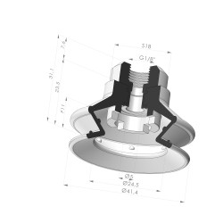 Ventouse 1.5 Soufflets Série 97B Ø 41.4MM