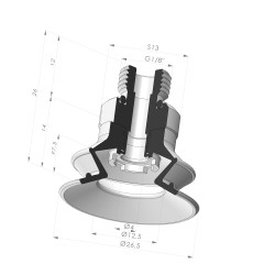 Ventouse 1.5 Soufflets Série 97B Ø 27MM