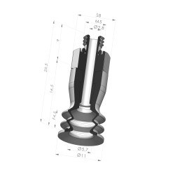 Ventouse 2.5 Soufflets Série 96C Ø 11MM