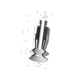 Ventouse 1.5 Soufflets Série 97B Ø 10MM