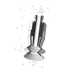 Ventouse 1.5 Soufflets Série 97C Ø 10MM