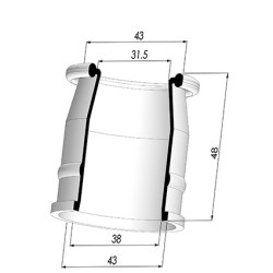 Membrane - Øext 43MM - Øint 38MM - H 48MM