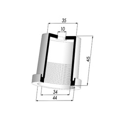 Membrane - Øext 44MM - Øint 34MM - H 45MM