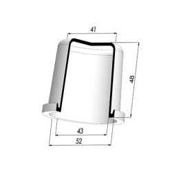 Membrane - Øext 52MM - Øint 43MM - H 48MM