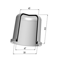 Membrane - Øext 56MM - Øint 47MM - H 53MM
