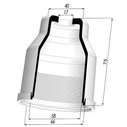 Membrane - Øext 66MM - Øint 58MM - H 75MM