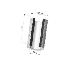 Passe cloison G3/8"